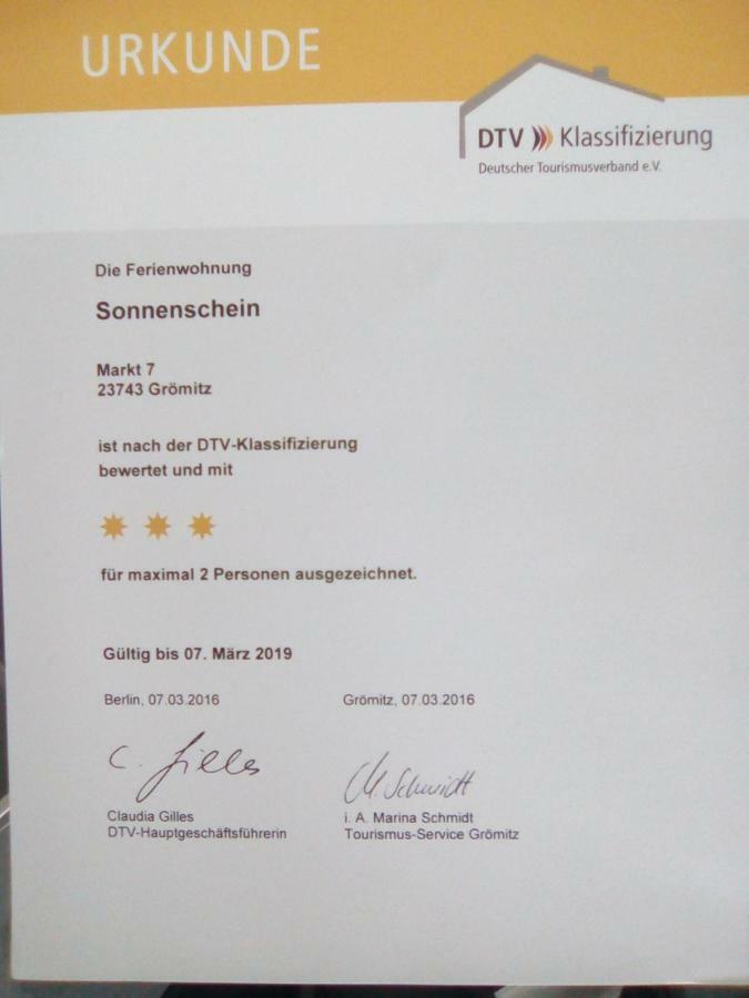 Wohnung Sonnenschein Grömitz Exterior foto